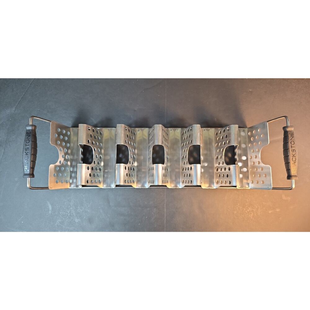 Blackstone Griddle Grill Taco Holder Rack Stainless Steel 4-Slot with Handles - Picture 2 of 10